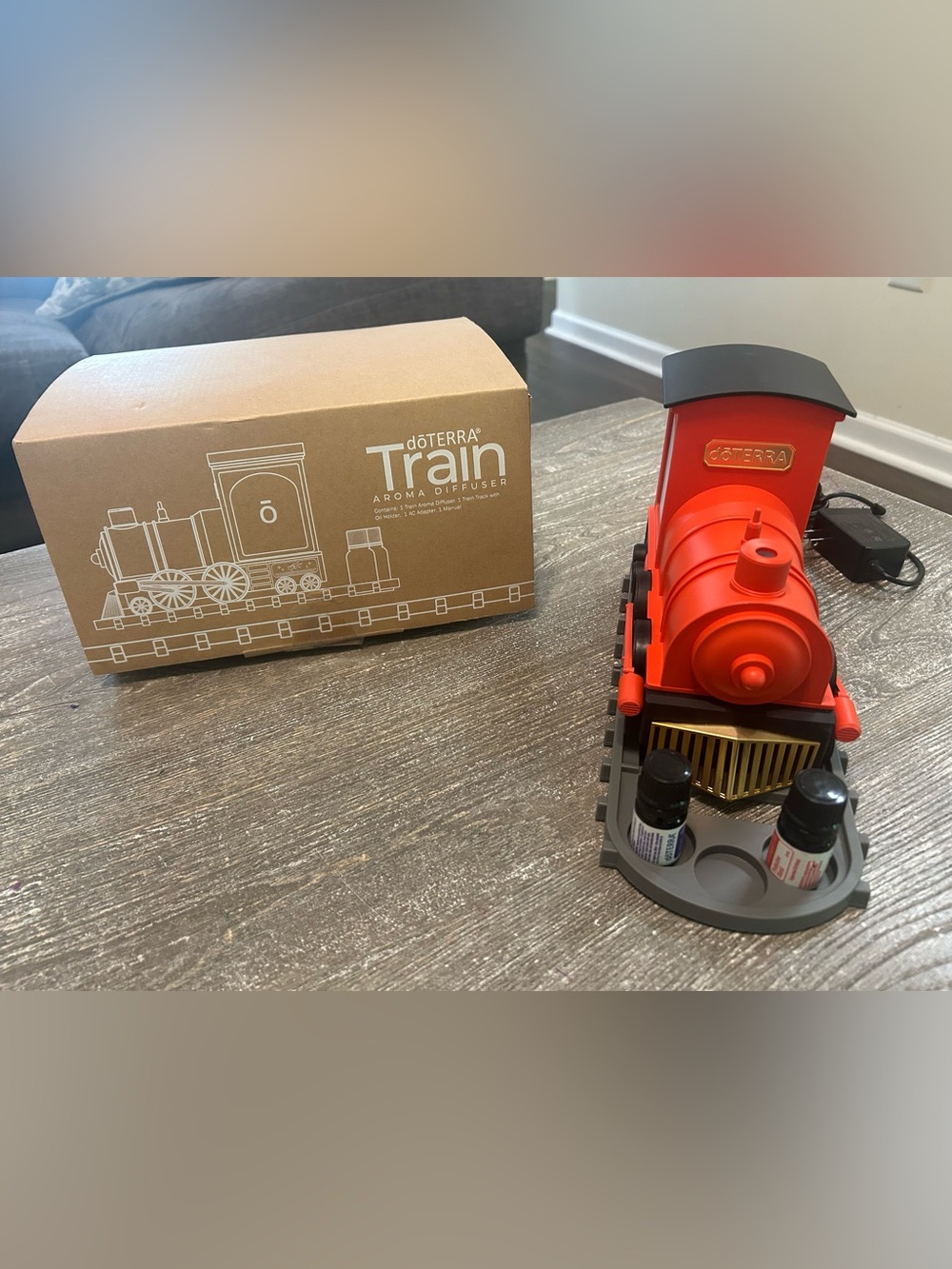 Doterra Red Train Aroma Diffuser with Gray Accents